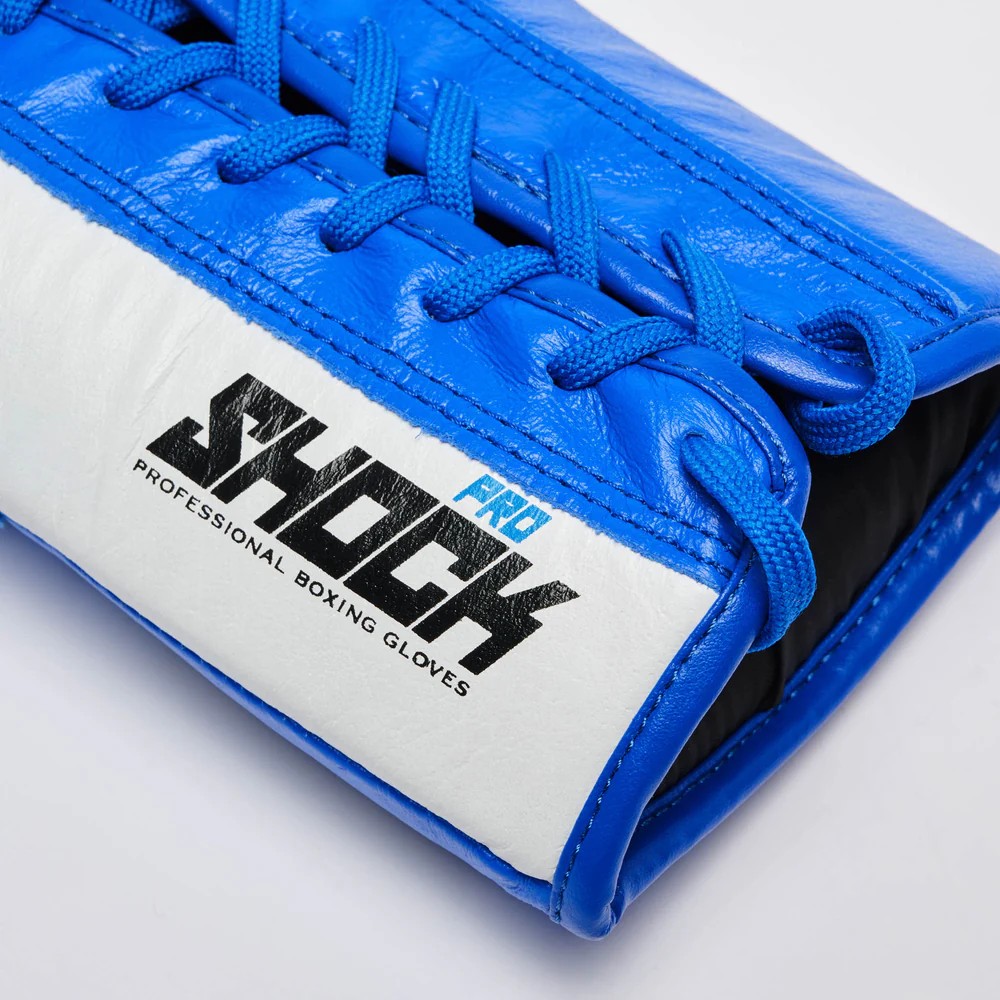 Leone Boxhandschuhe Shock Pro mit Schnürung, Blau 5