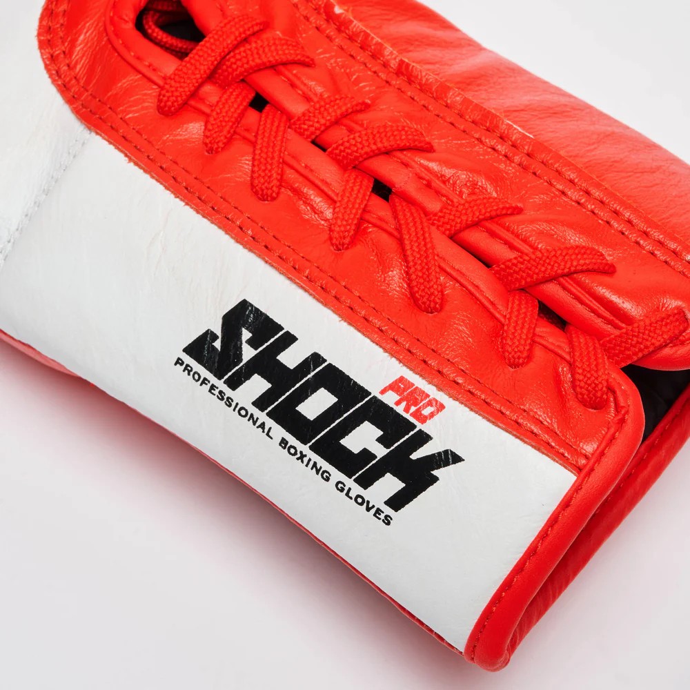 Leone Boxhandschuhe Shock Pro mit Schnürung, Rot 5