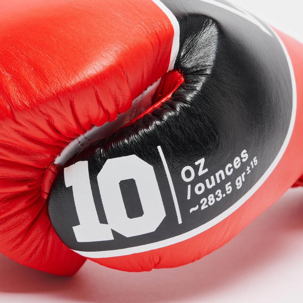 Leone Boxhandschuhe Shock Pro mit Schnürung, Rot 7