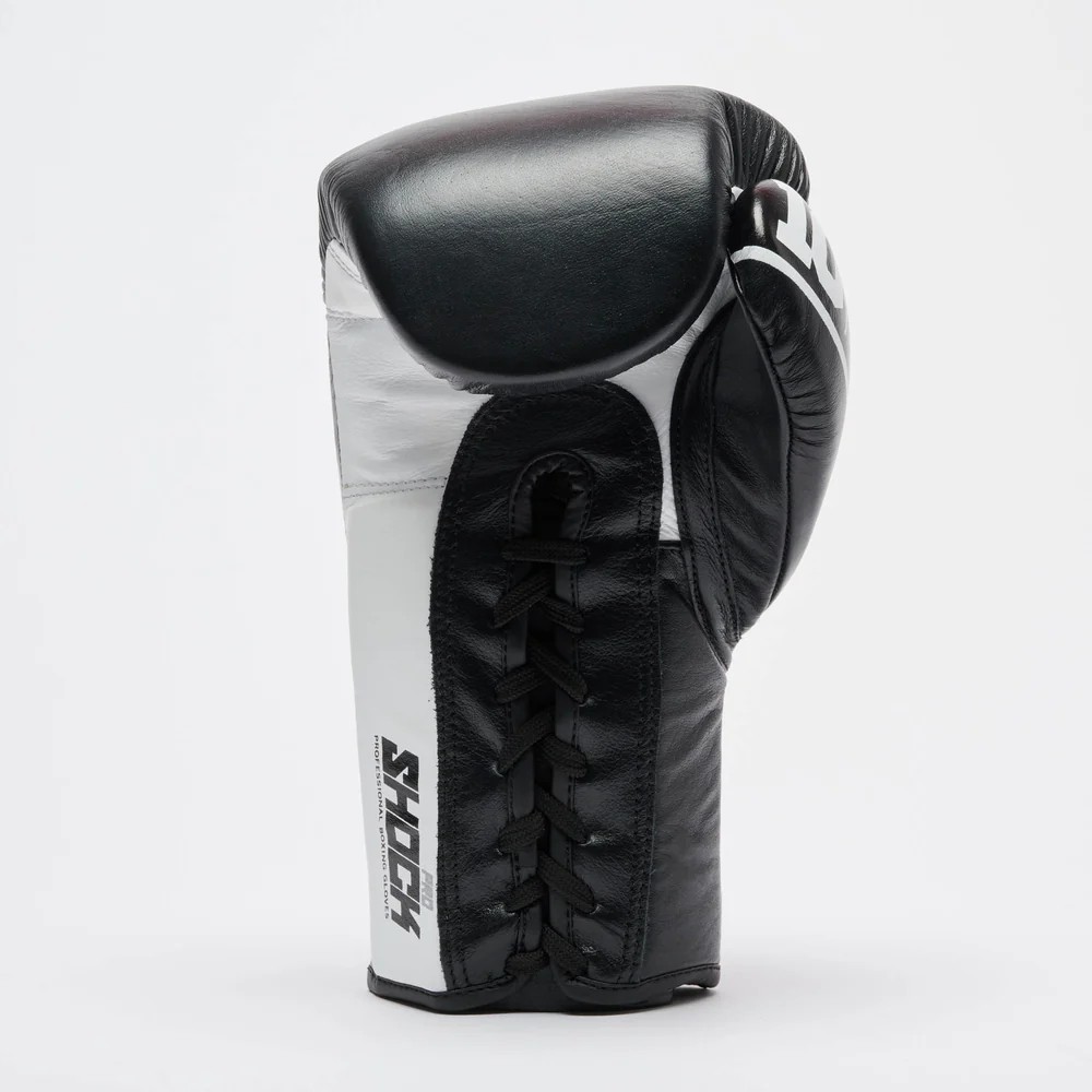 Leone Boxhandschuhe Shock Pro mit Schnürung, Schwarz 4