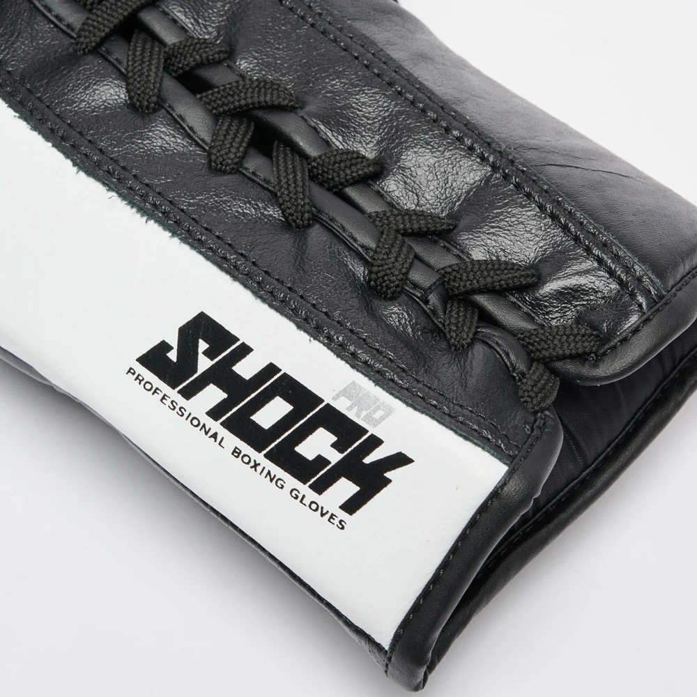 Leone Boxhandschuhe Shock Pro mit Schnürung, Schwarz 6
