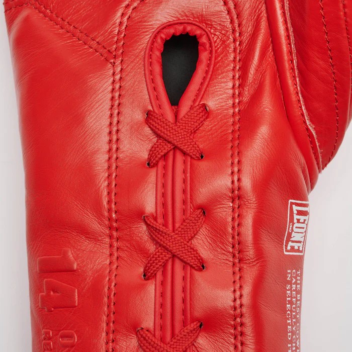 Leone Boxhandschuhe The Greatest mit Schnürung, Rot 7
