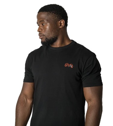 Rival T-Shirt Faded Gloves mit Spandex, Schwarz