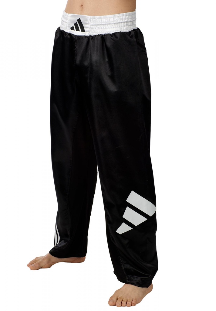 adidas Kickboxhose WAKO, Schwarz-Weiß 2