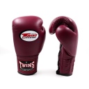 Twins Boxhandschuhe BGLL-1 mit Schnürung, Marone 2