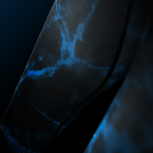 Hayabusa UFC Compression Pants, Schwarz-Blau