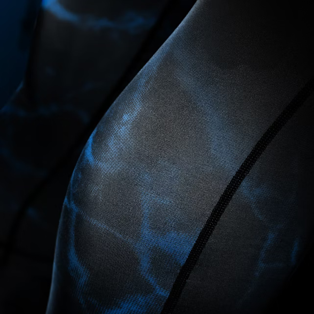 Hayabusa UFC Compression Pants, Schwarz-Blau 6