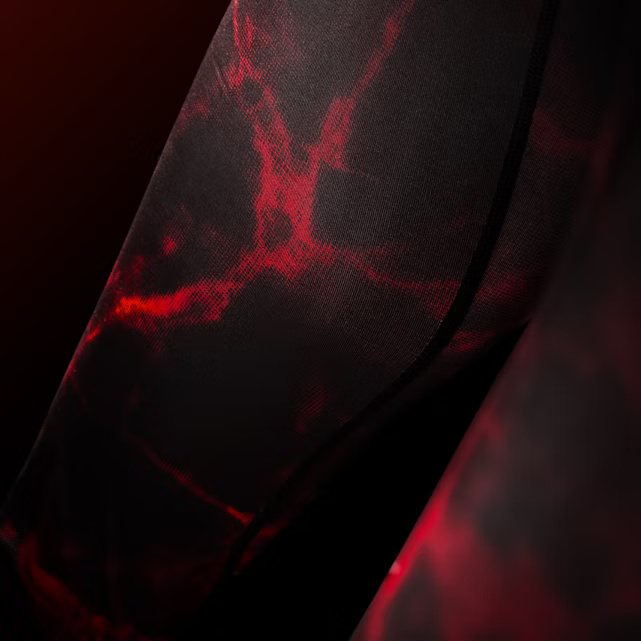 Hayabusa UFC Compression Pants, Schwarz-Rot 5