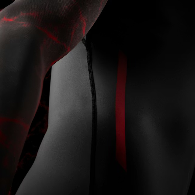 Hayabusa UFC Rash Guard, Schwarz-Rot