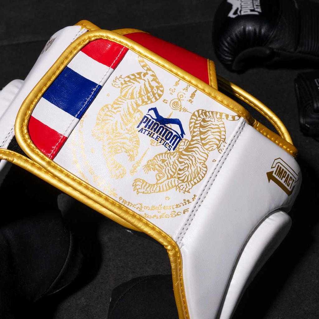 Phantom Kopfschutz Muay Thai LE, Weiß-Gold