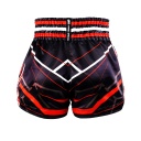 Twins Muay Thai Shorts Racing, Schwarz-Rot 3