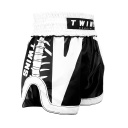 Twins Muay Thai Shorts Spine, Schwarz-Weiß 2
