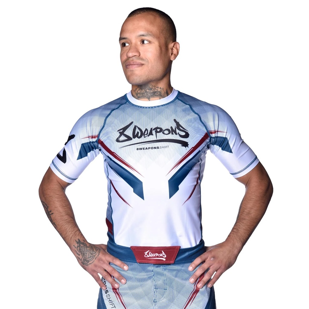 8Weapons Rash Guard Shift, Weiß 3