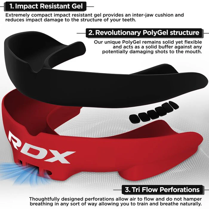 RDX Mundschutz 3w, Rot-Schwarz 3