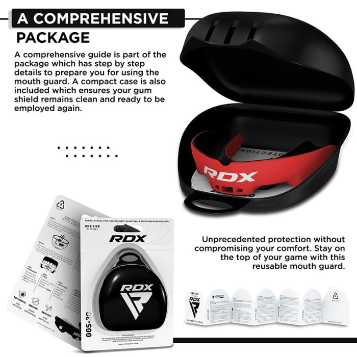 RDX Mundschutz 3w, Rot-Schwarz 4