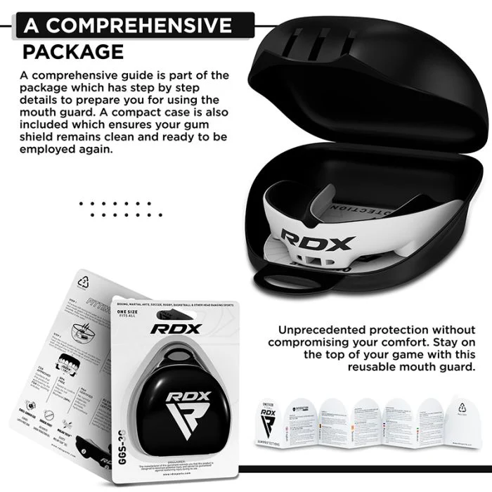 RDX Mundschutz 3w, Weiss-Schwarz 4