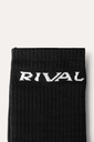 Rival Socken Crew 3-er Pack, Schwarz