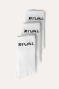 Rival Socken Crew 3-er Pack, Weiß