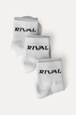 Rival Socken Sneaker 3-er Pack, Weiß
