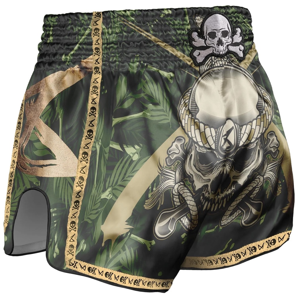 8Weapons Muay Thai Shorts Bone Island, Olivgrün 2