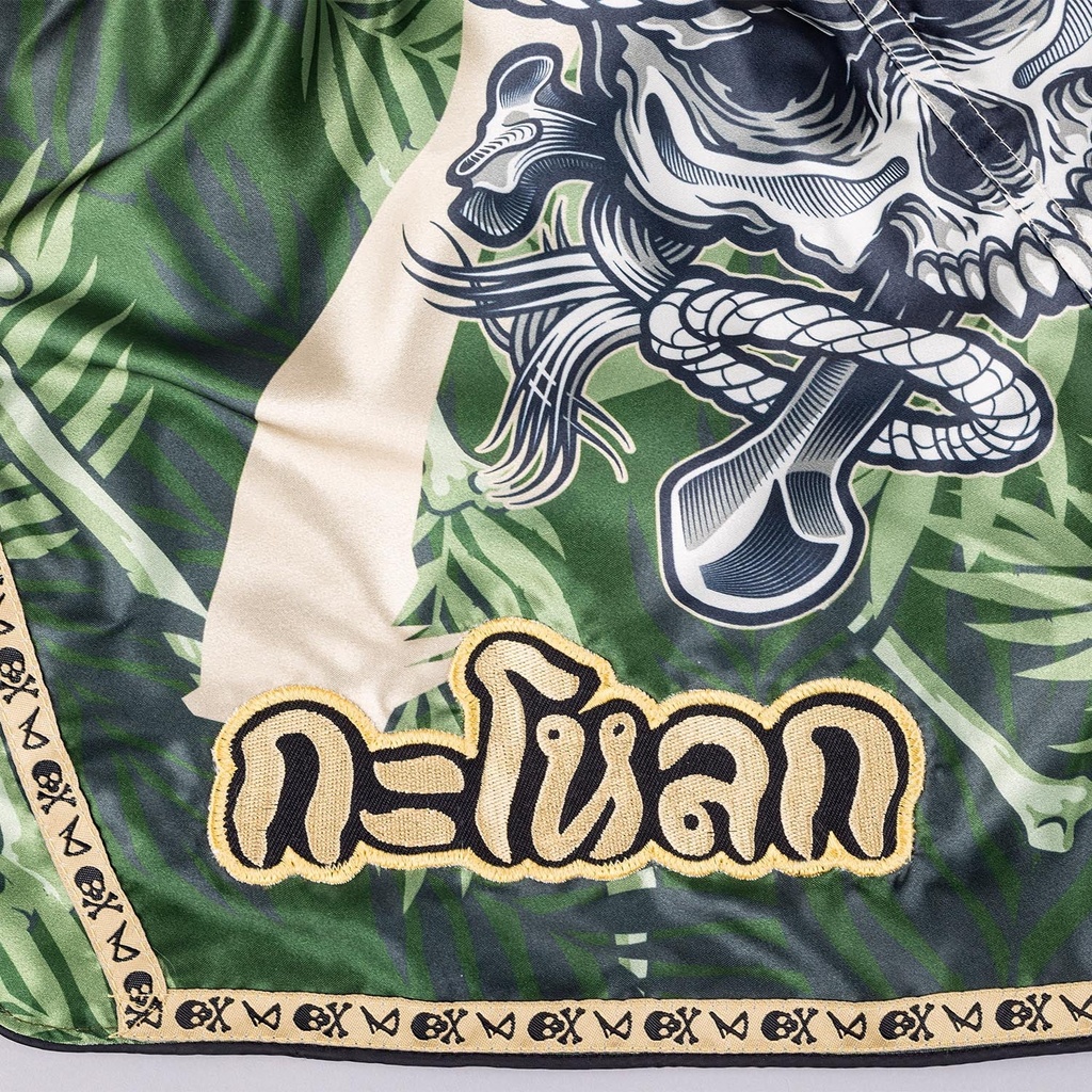 8Weapons Muay Thai Shorts Bone Island, Olivgrün 7
