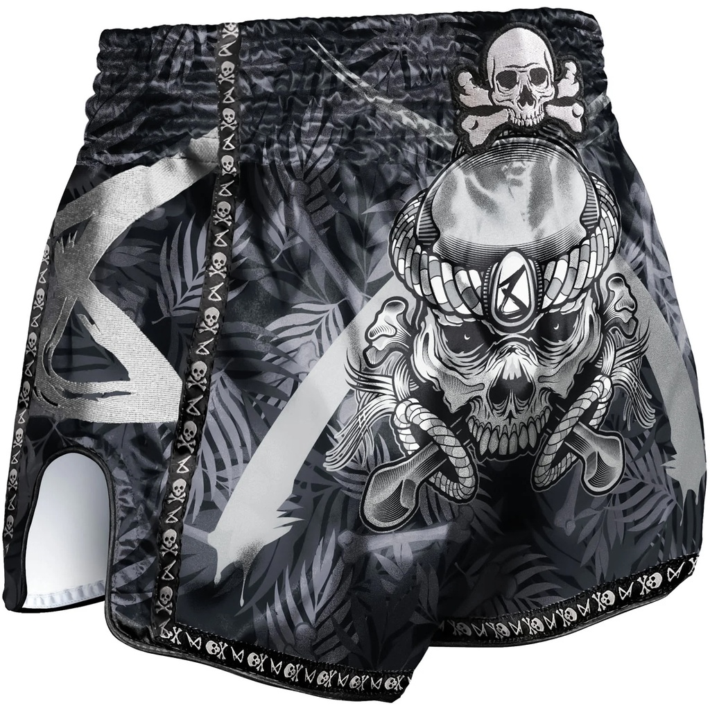 8Weapons Muay Thai Shorts Bone Island, Schwarz 2