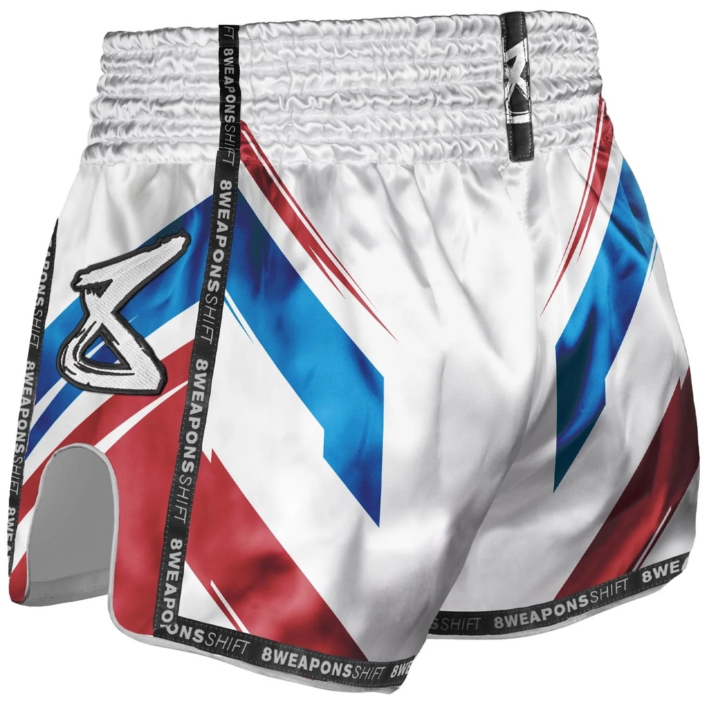 8Weapons Muay Thai Shorts Shift, Weiß 2