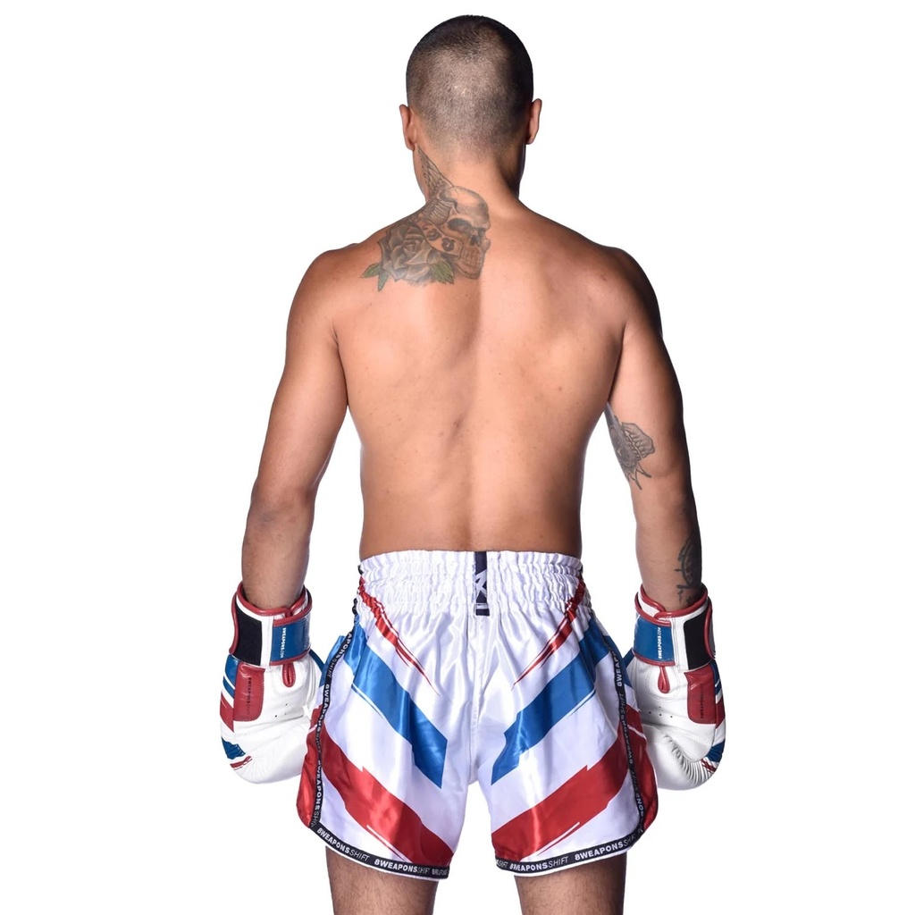 8Weapons Muay Thai Shorts Shift, Weiß 5