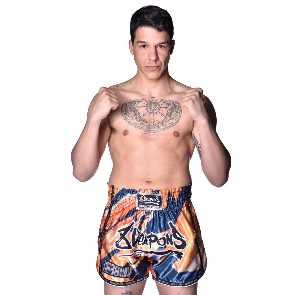 8Weapons Muay Thai Shorts Vivo Magma, Orange 3