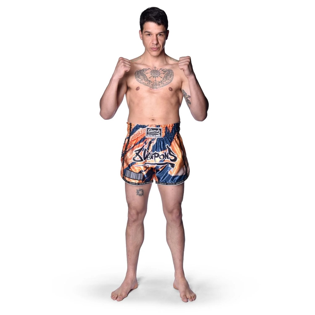 8Weapons Muay Thai Shorts Vivo Magma, Orange 7