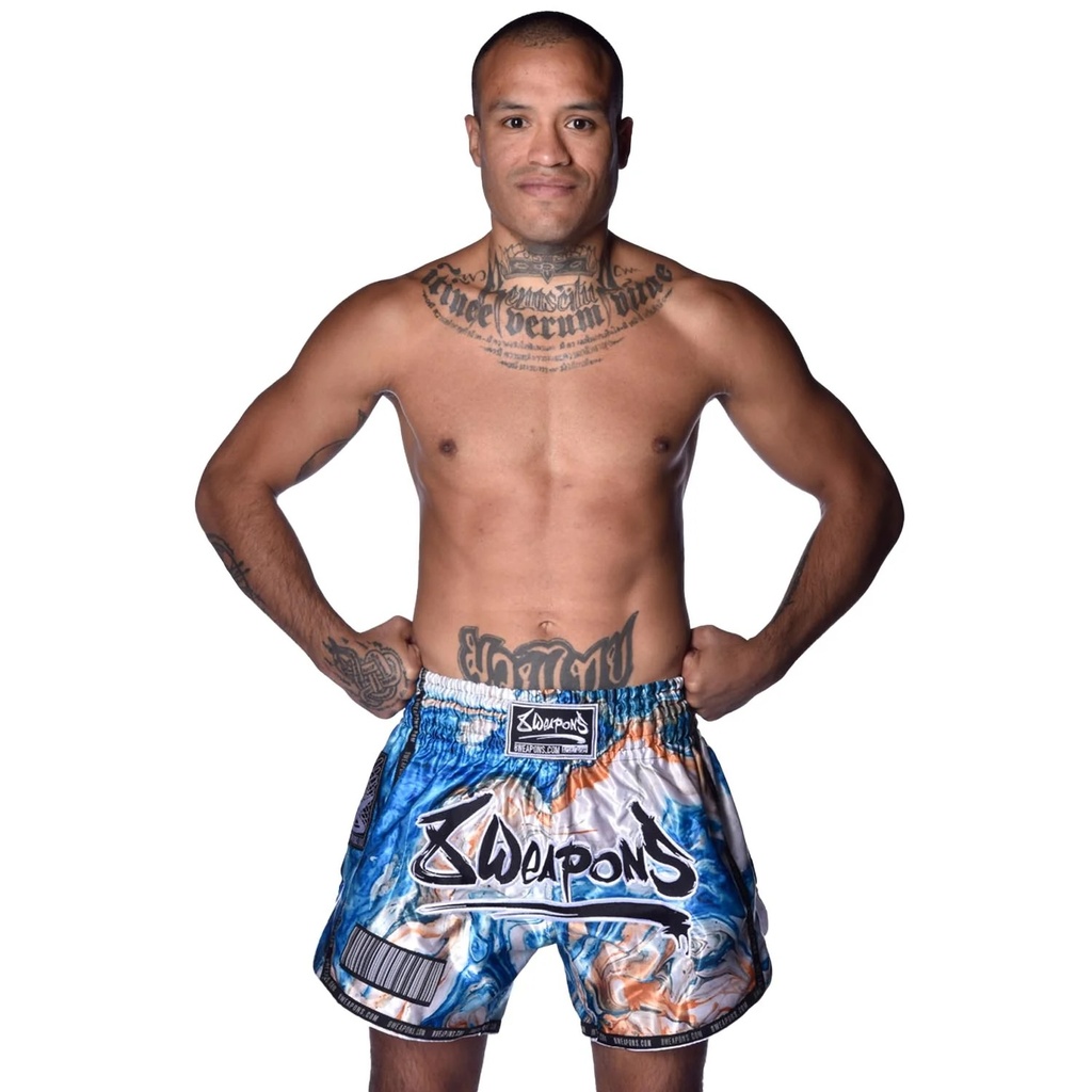 8Weapons Muay Thai Shorts Vivo Magma, Blau 3