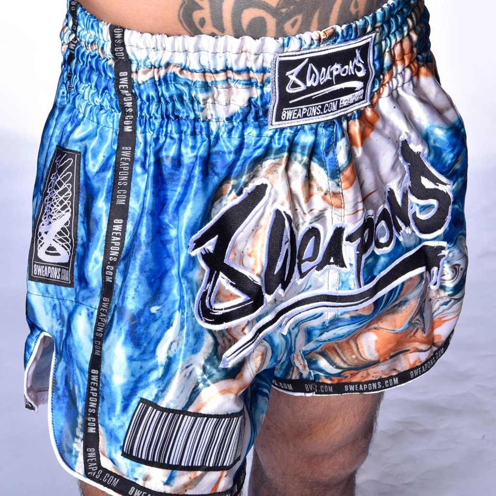 8Weapons Muay Thai Shorts Vivo Magma, Blau 9