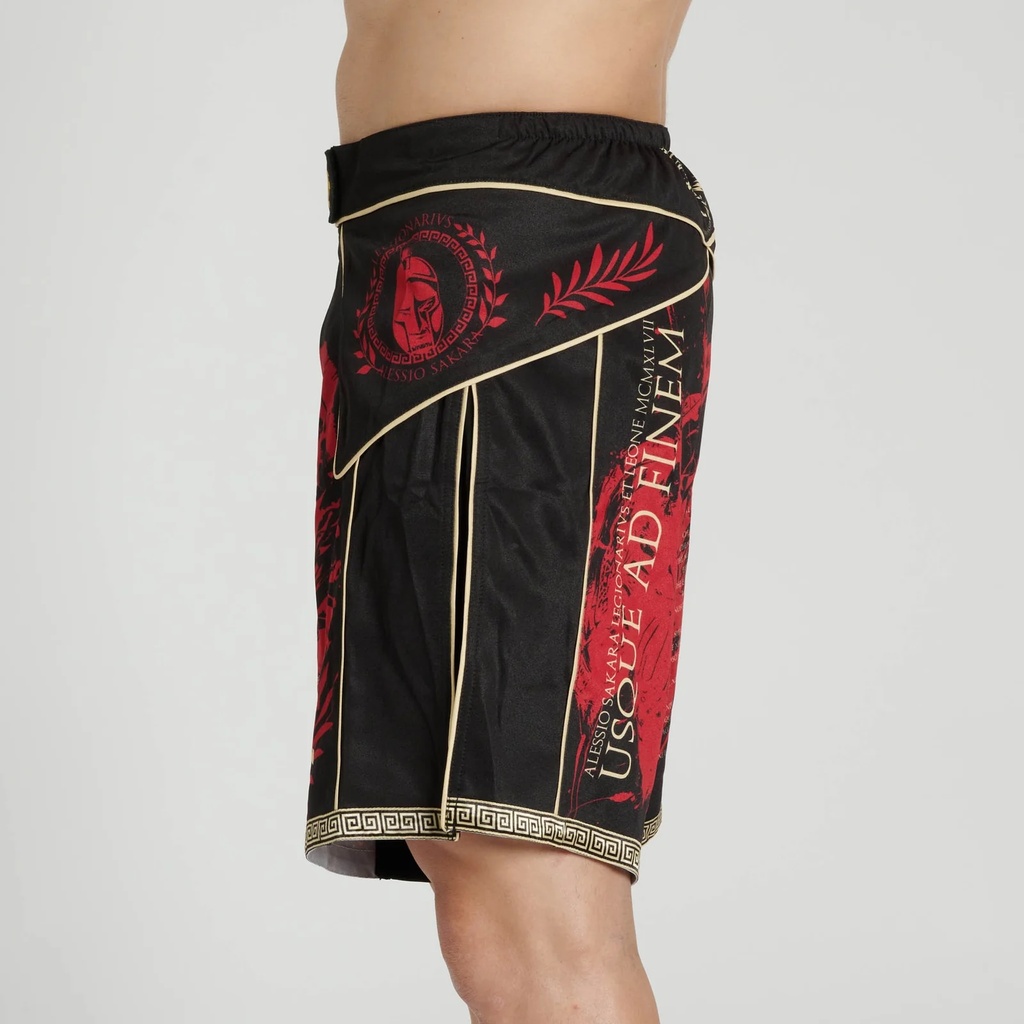 Leone Fight Shorts Legionarivs III, Schwarz-Rot 2