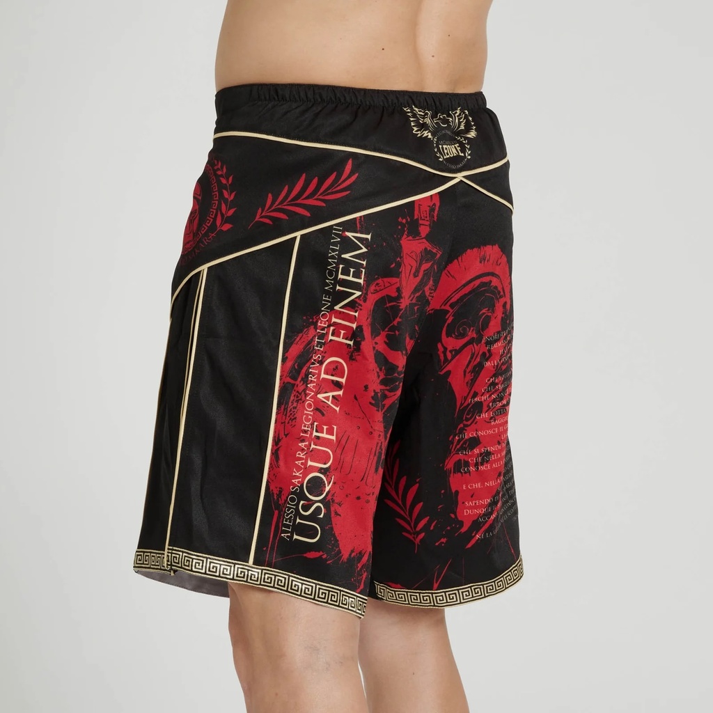Leone Fight Shorts Legionarivs III, Schwarz-Rot 3