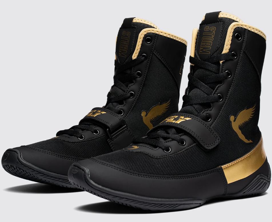 Fly Boxschuhe Storm 2, Schwarz-Gold