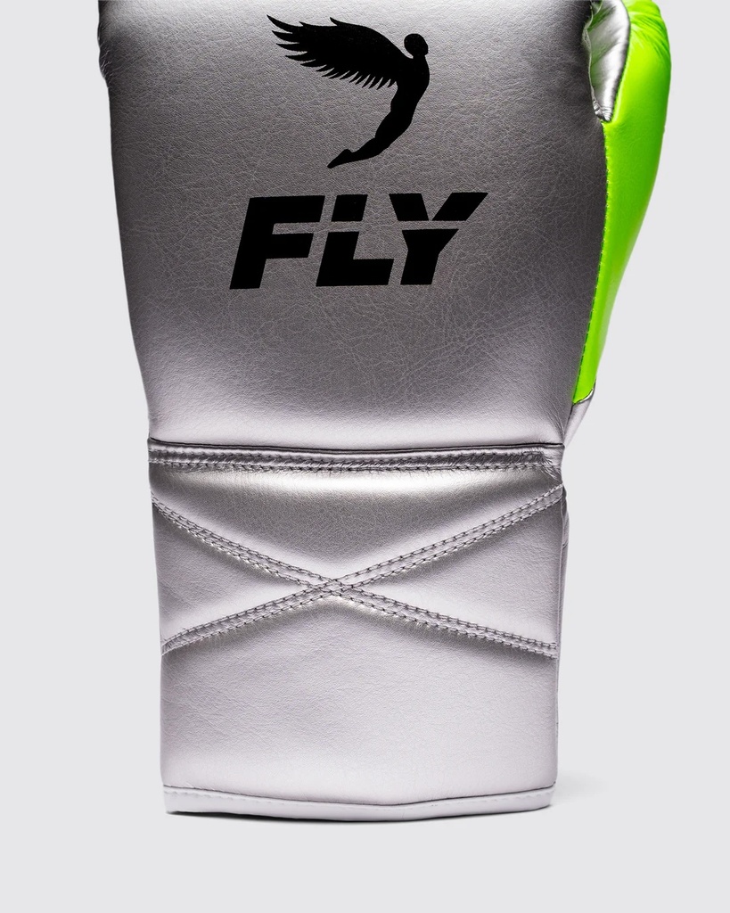 Fly Boxhandschuhe Superlace Pro X 2, Silber-Neongrün 6