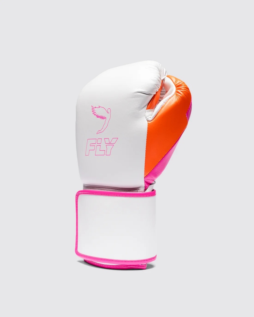 Fly Boxhandschuhe Superloop Pro X 2, Weiß-Pink-Orange 2
