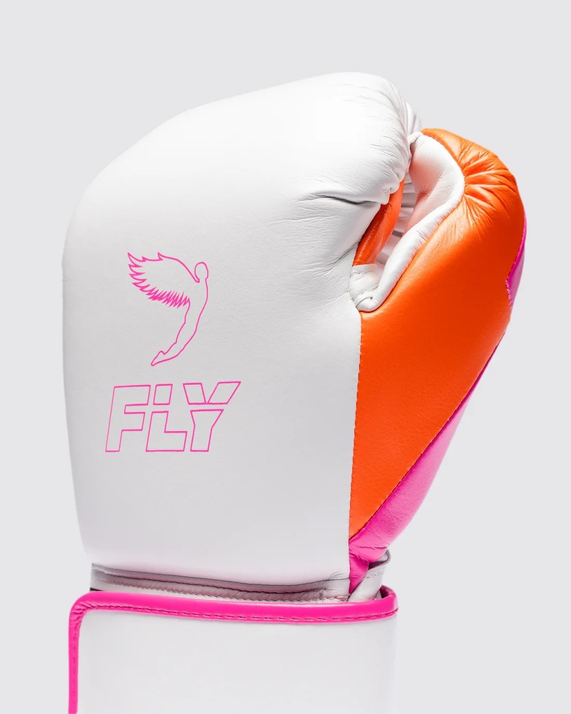 Fly Boxhandschuhe Superloop Pro X 2, Weiß-Pink-Orange 4