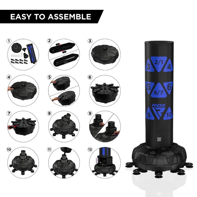 RDX Standboxsack KT Ronin 180x32cm, Schwarz-Blau 6