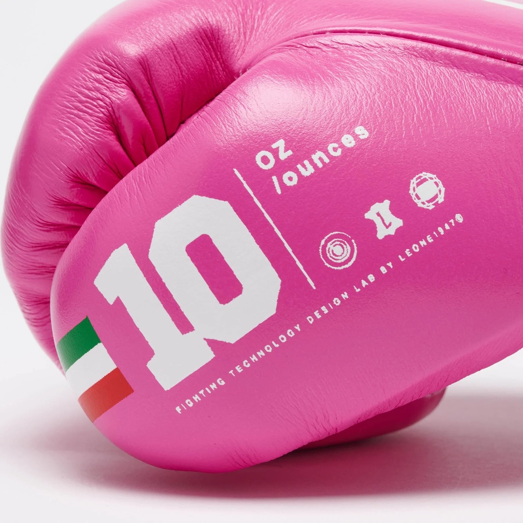 Leone Boxhandschuhe Shock Plus mit Schnürung, Pink 3