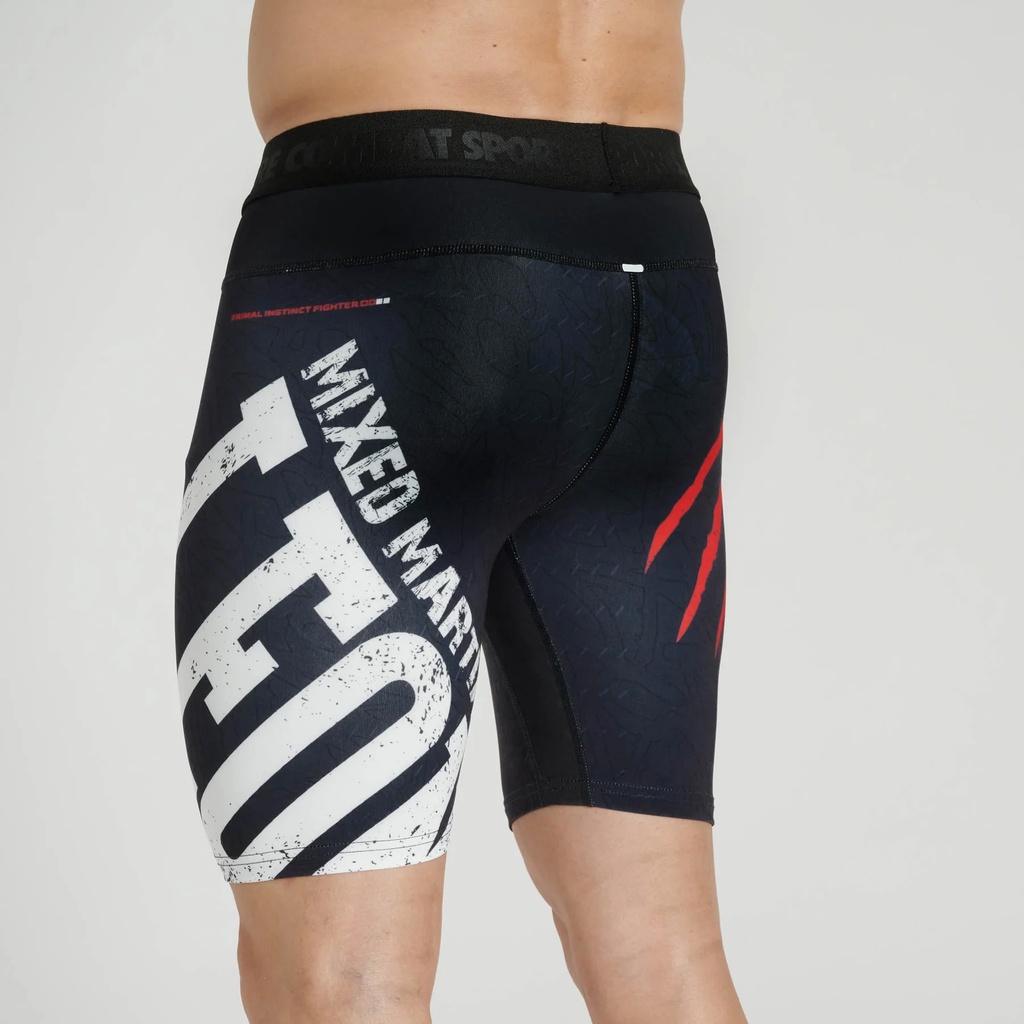 Leone Compression Shorts Primal Instinct, Schwarz-Rot 2