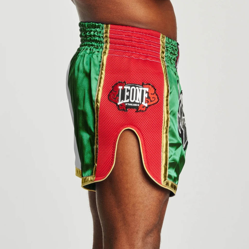 Leone Muay Thai Shorts Siam, Grün-Weiß 6
