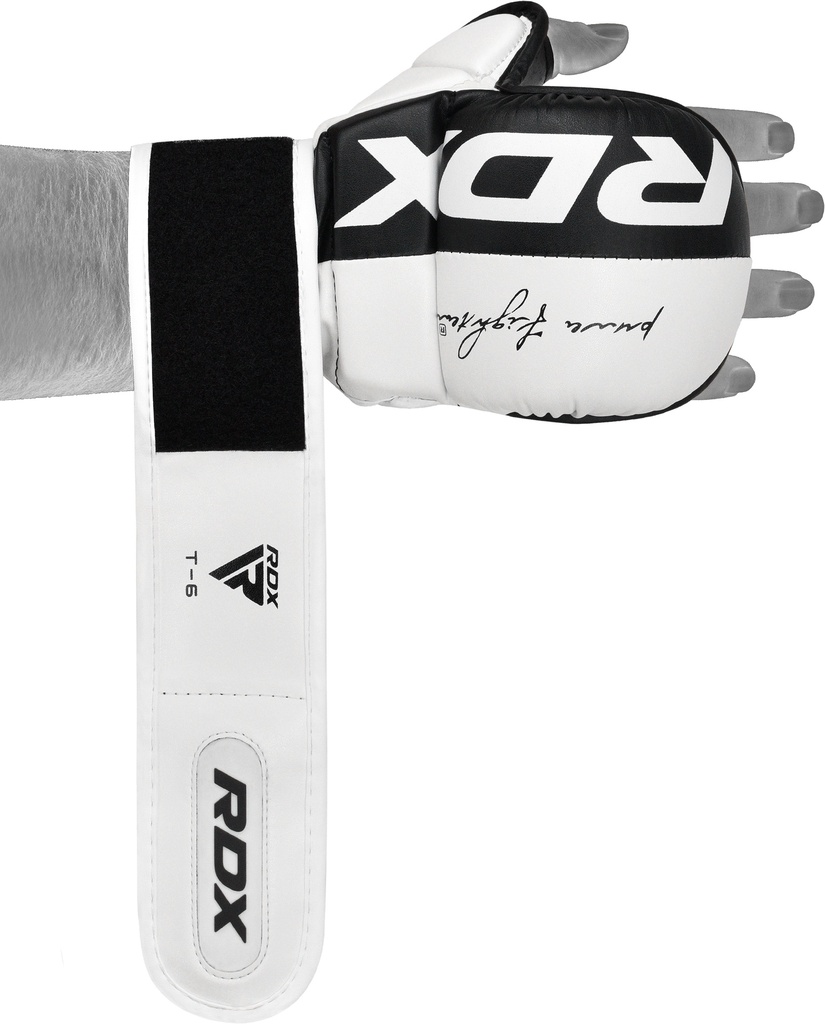 RDX MMA Handschuhe Sparring T6, Schwarz-Weiss