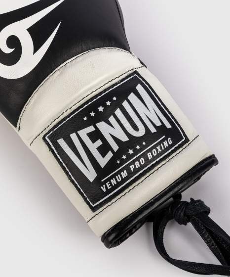Venum Boxhandschuhe Mike Tyson Giant 2.0 Pro mit Schnürung, Schwarz-Weiß 4