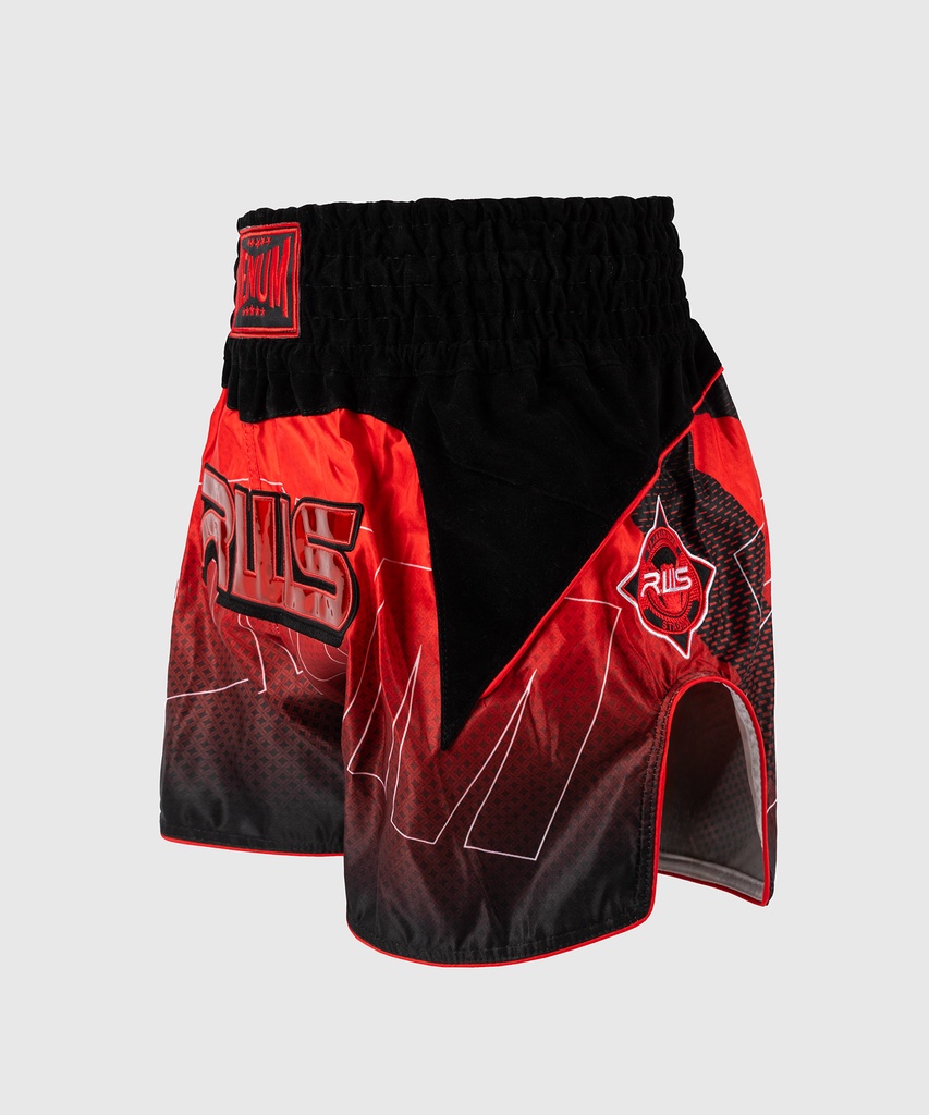 Venum Muay Thai Shorts RWS 2.0, Schwarz-Rot 2