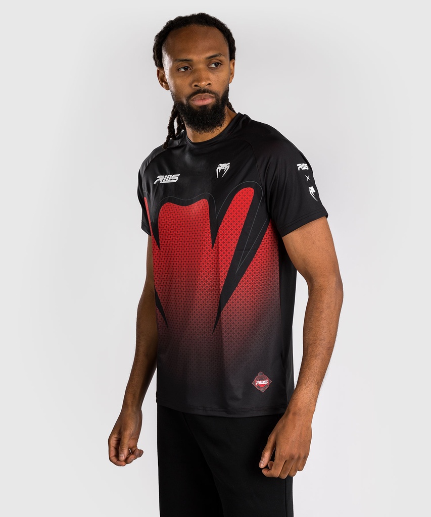 Venum T-Shirt Dry-Tech RWS 2.0, Schwarz-Rot 3