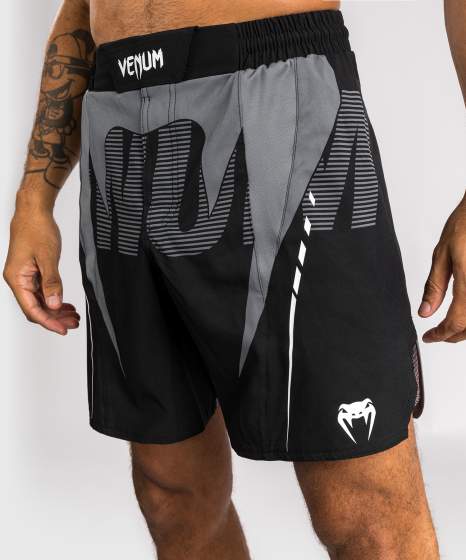 Venum Fight Shorts Adrenaline, Schwarz-Silber 4