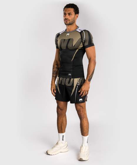 Venum Rash Guard Adrenaline, Schwarz-Sand 3