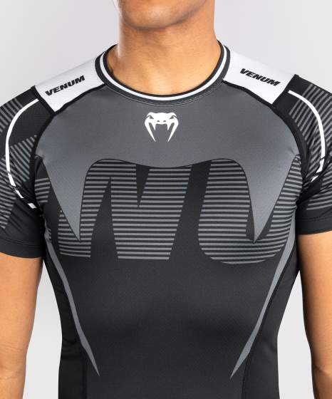 Venum Rash Guard Adrenaline, Schwarz-Silber 4