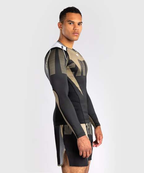 Venum Rash Guard Adrenaline, Schwarz-Sand 2